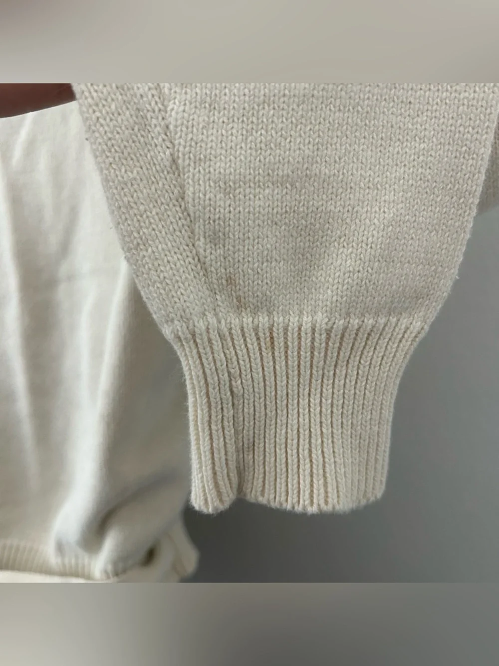 Vintage Ralph Lauren 100% Cotton Wrap Sweater Womens L Ballet Classic Prep Cream - Picture 6 of 8
